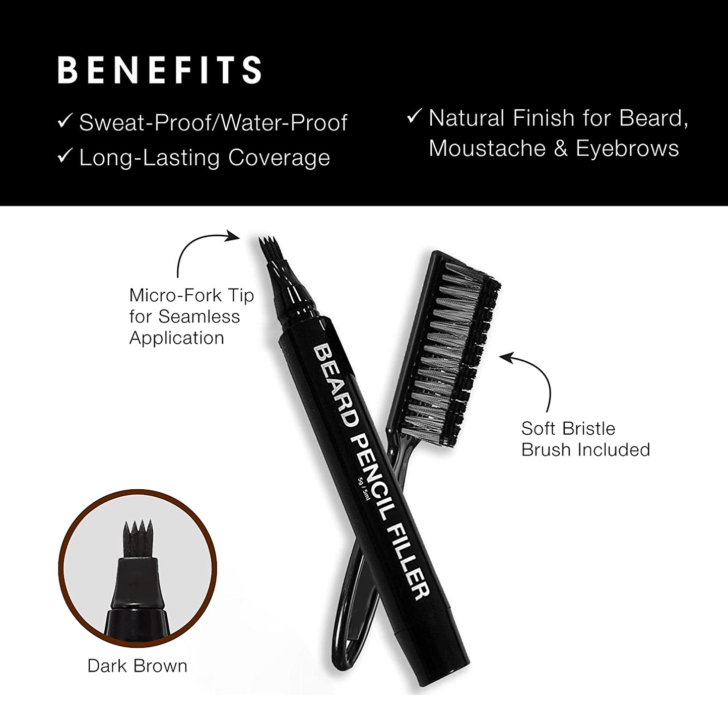 HairyAgain© Beard Pencil Bundle (Includes 4 Free Gifts)